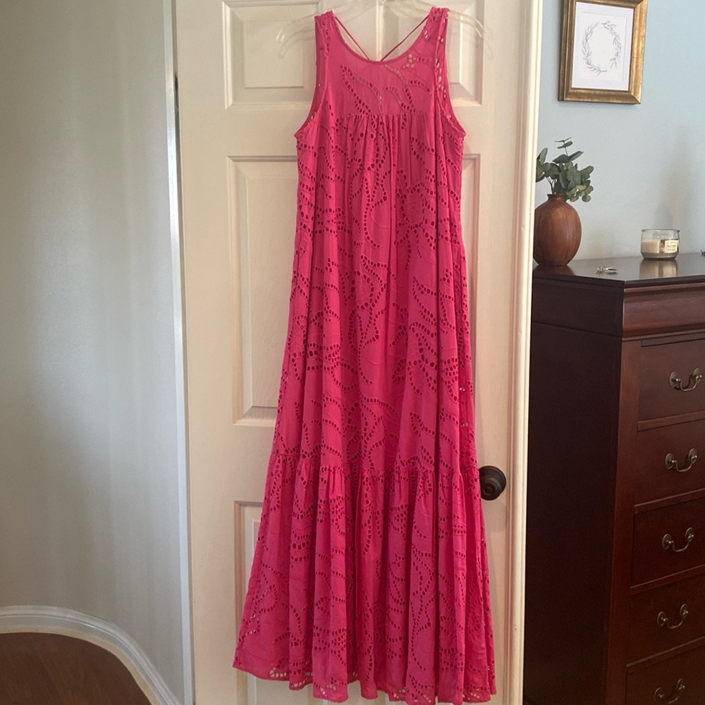 Maeve by Anthropologie Eyelet Maxi Dress
